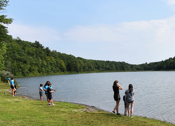 Kids fishing