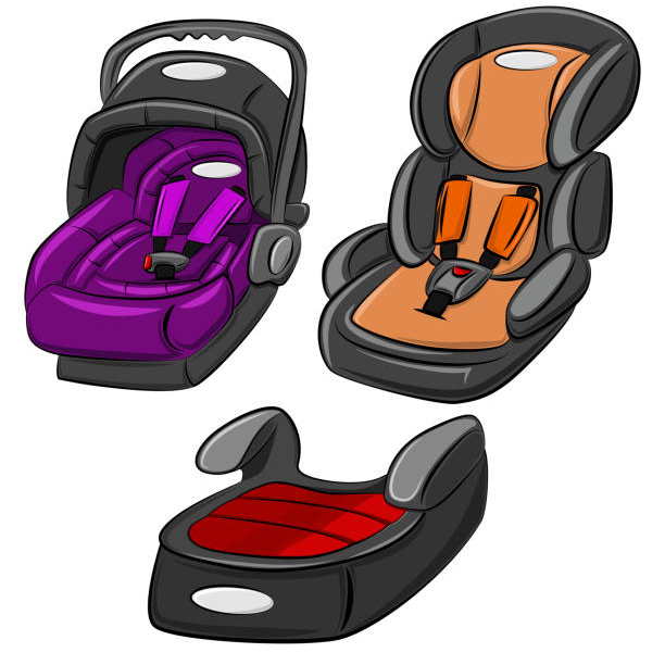 Images of infant, baby and booster car seats