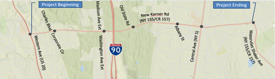 New Karner Road Corridor Improvement Project Map