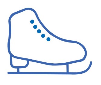 line drawing of an ice skate