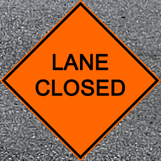 lane closed