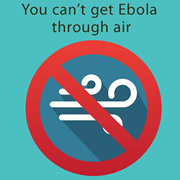 You can't get Ebola through air