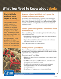 Factsheet - What You Need to Know about Ebola