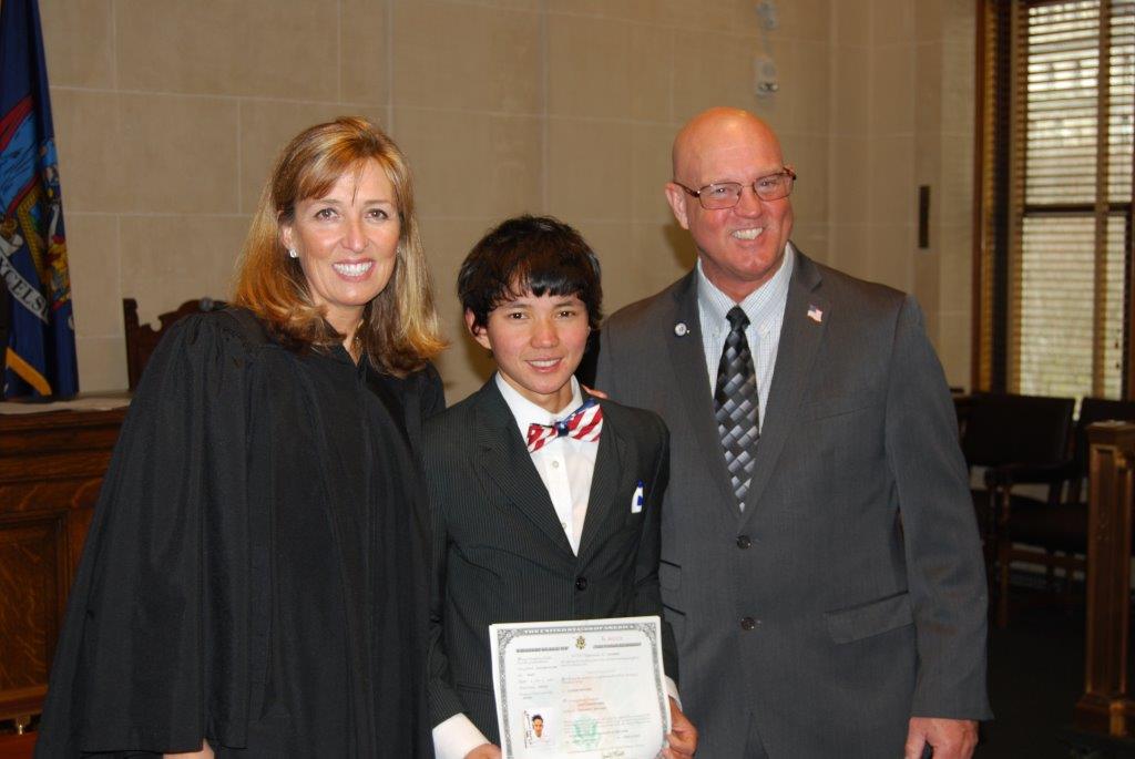 Supreme Court Judge Lisa M. Fisher and County Clerk Bruce A.